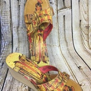 ICON Leather Wedge Sandals Wearable Art Los Angeles